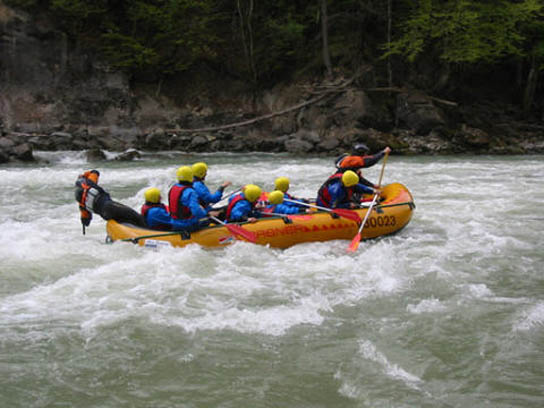 Frühstückstreff Whitewater Rafting auf der Bregenzerach im Allgäu