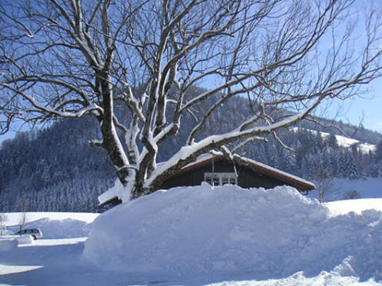 Im Winter sind sogar die Parkplätze eine Augenweide.